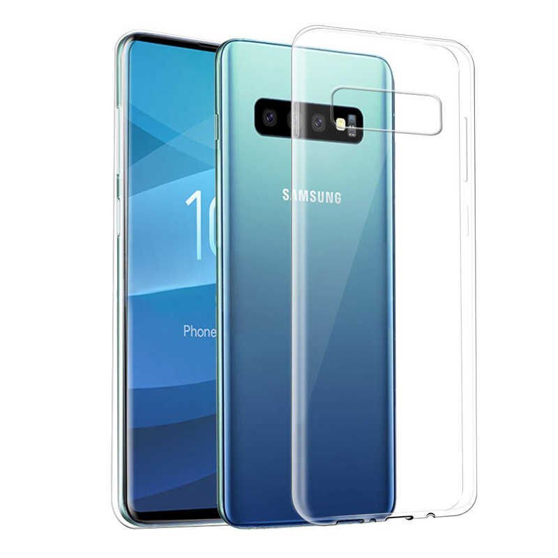 Samsung Galaxy S10 Plus Kılıf HEPTEKİLETİŞİM Ultra İnce Silikon Kapak 0.2 mm