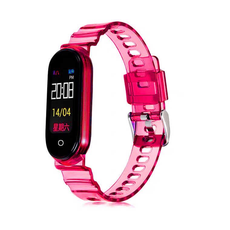 Xiaomi Mi Band 5 / 6 Silikon Kordon Esnek Tasarım (KRD-27) Pembe