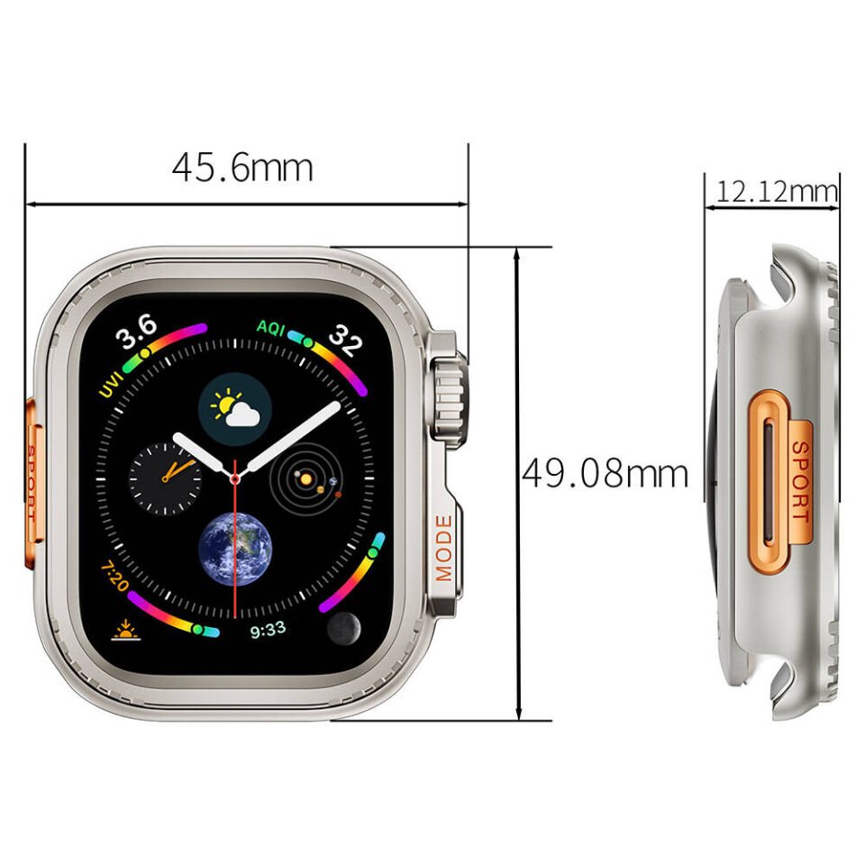 Apple Watch 44mm to Apple Watch Ultra 49mm Kasa Dönüştürücü HEPTEKİLETİŞİM Watch Gard 33