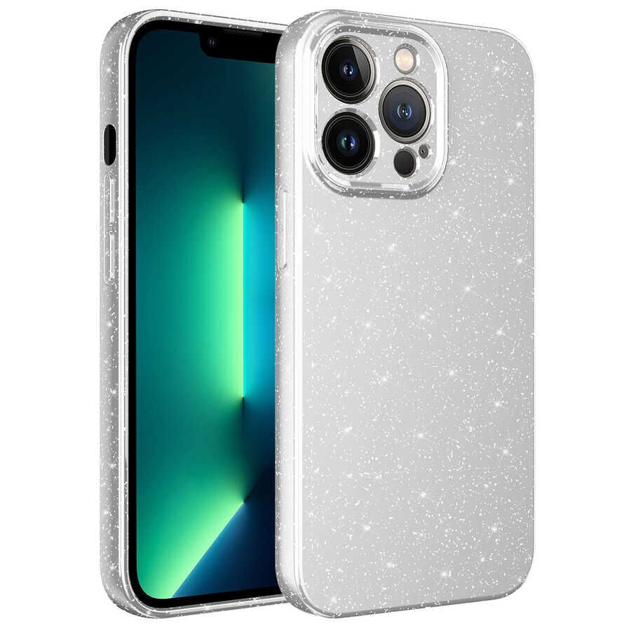 Apple iPhone 12 Pro Kılıf Kamera Korumalı Simli Lüks HEPTEKİLETİŞİM Koton Kapak