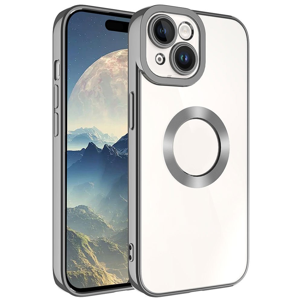 Apple iPhone 15 Kılıf Kamera Korumalı Logo Gösteren HEPTEKİLETİŞİM Omega Kapak