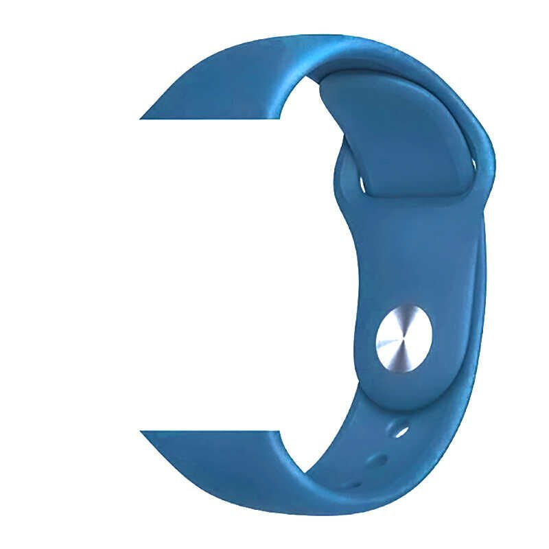 Apple Watch 2/3/4/5/6/7/8/se/ultra/nike 42mm 44mm 45mm 49mm Silikon Kordon (Klasik) 36-Denim Blue