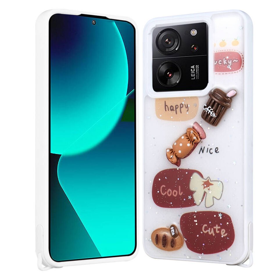 Xiaomi Mi 13T Kılıf Parlayan Simli Kabartma Figürlü HEPTEKİLETİŞİM Cevze Kapak