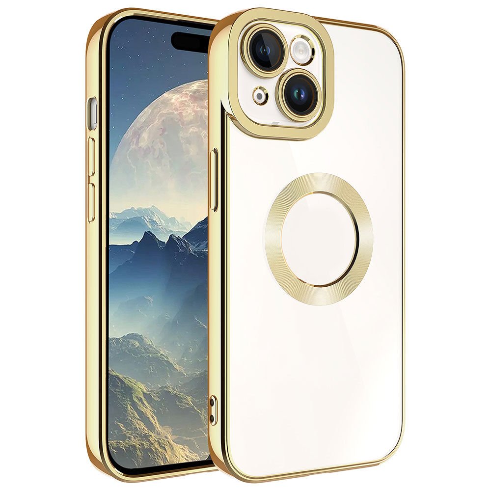 Apple iPhone 15 Plus Kılıf Kamera Korumalı Logo Gösteren HEPTEKİLETİŞİM Omega Kapak