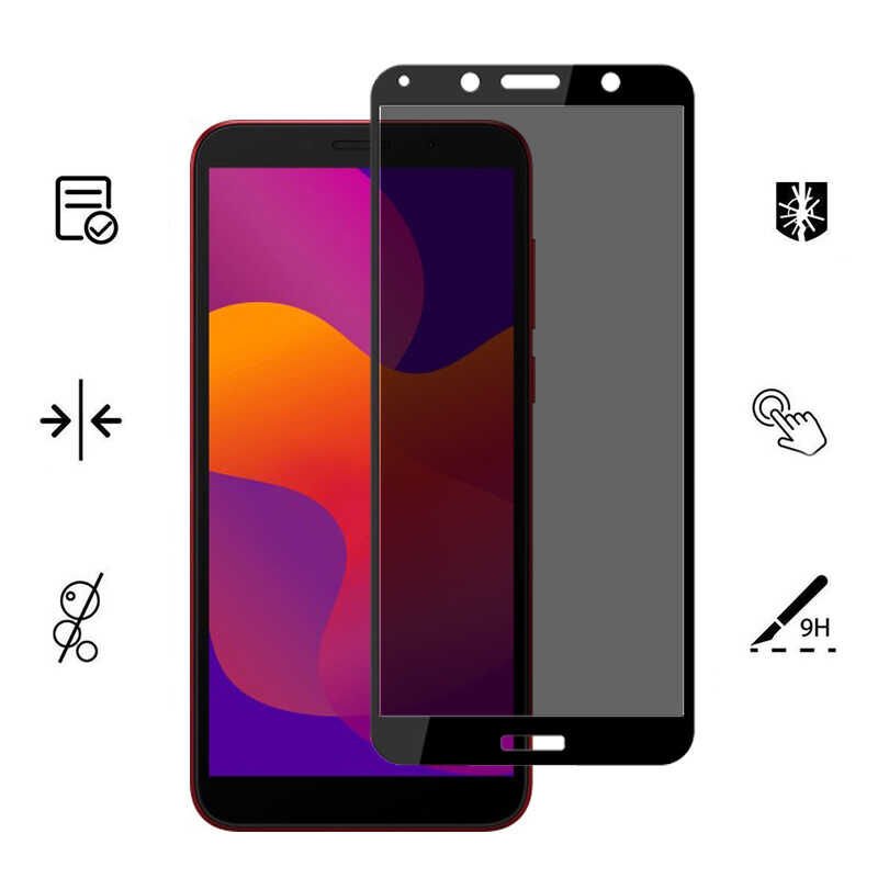 Huawei Y5P HEPTEKİLETİŞİM New 5D Privacy Temperli Ekran Koruyucu