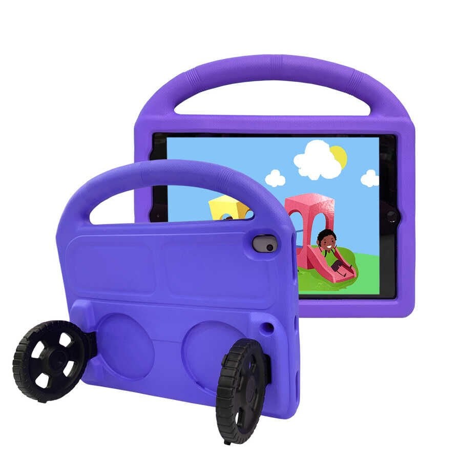 Apple Ipad 9. 8. 7. Nesil 10.2 İnc 2021 Kılıf Çocuklara Özel Silikon A2602 A2603 A2604 A2605 (T-CAR) Siyah