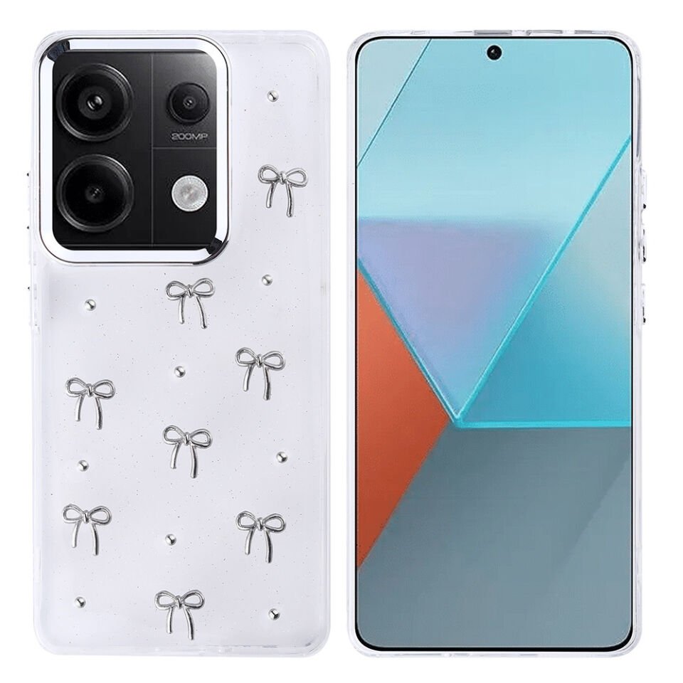 Xiaomi Redmi Note 13 Pro 4G Kılıf Airbag Tasarımlı Simli Şeffaf HEPTEKİLETİŞİM Kutup Kapak
