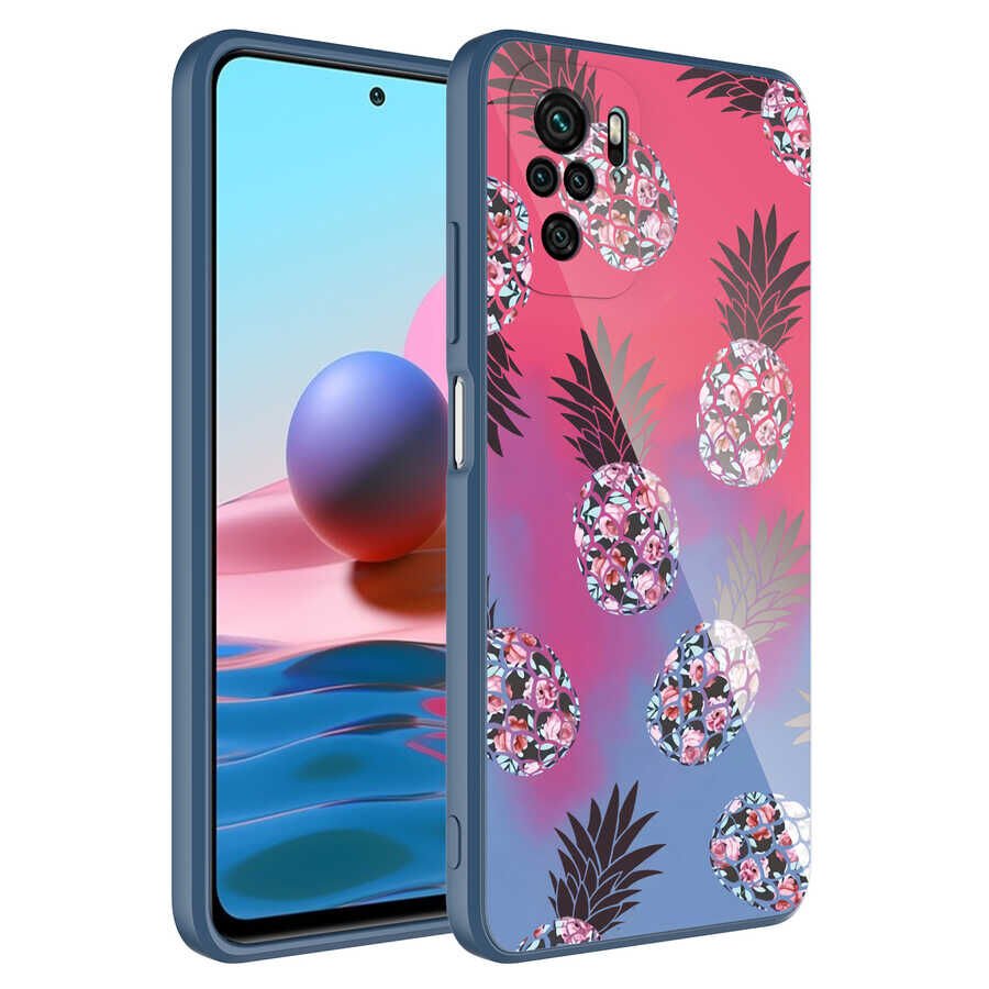 Xiaomi Poco M5S Kılıf Kamera Korumalı Bulut Desenli Renkli Sert Parlak Silikon Kapak (Epoksi) NO3