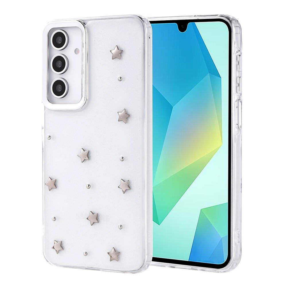 Galaxy A16 Kılıf Airbag Tasarımlı Simli Şeffaf HEPTEKİLETİŞİM Kutup Kapak