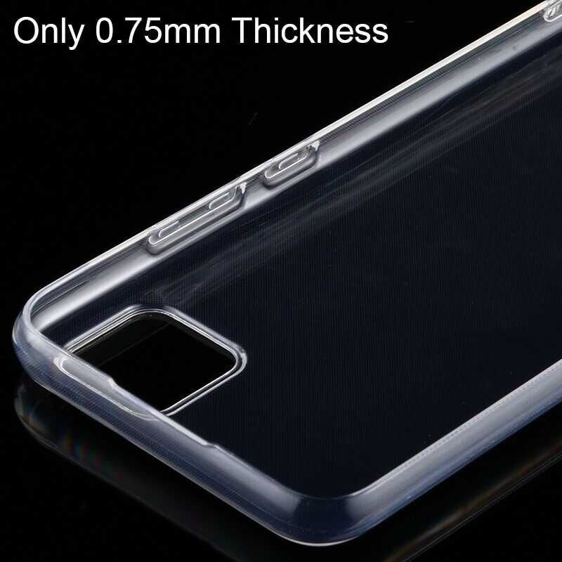 Realme C11 Şeffaf Kılıf Yumuşak İnce Tasarımlı Kapak (SÜPER) Renksiz