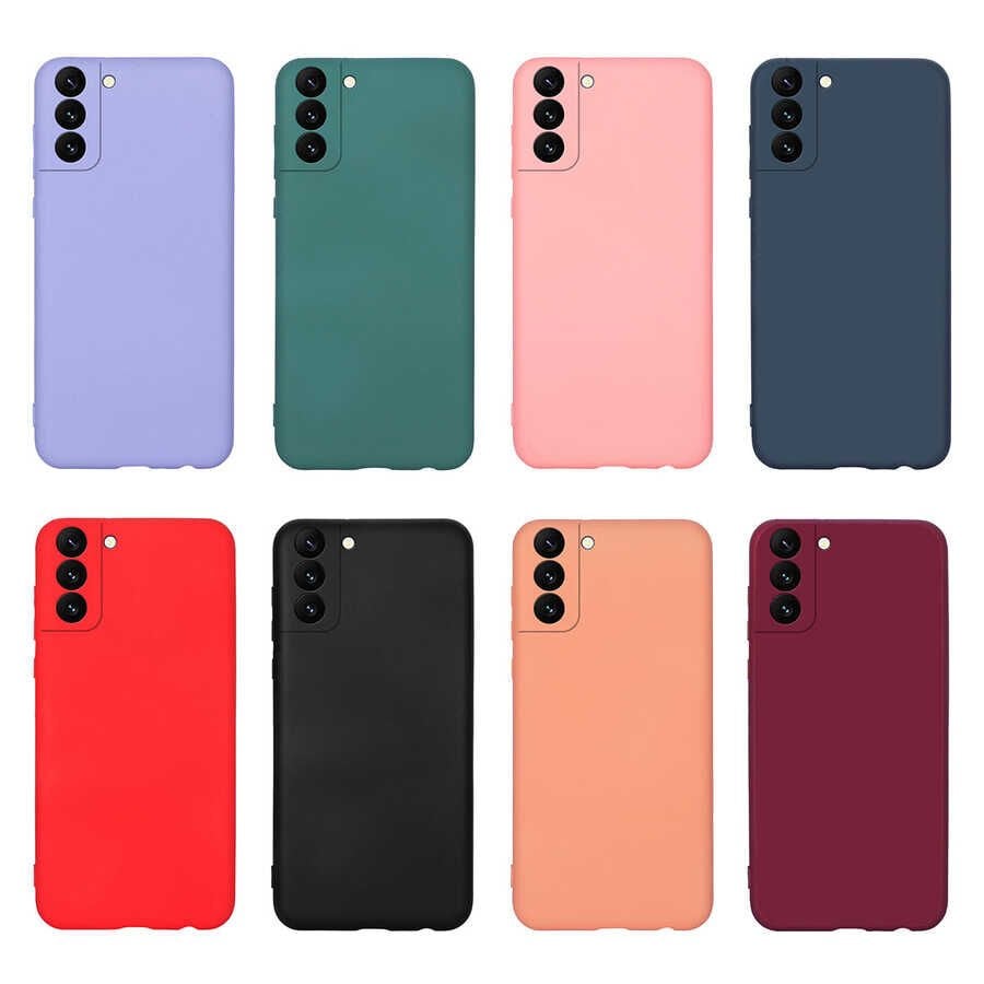 Samsung Galaxy S22 Plus Kadife İç Yüzey Yumuşak Dokulu Kamera Korumalı İnce Kapak (MARA) Pembe Açık