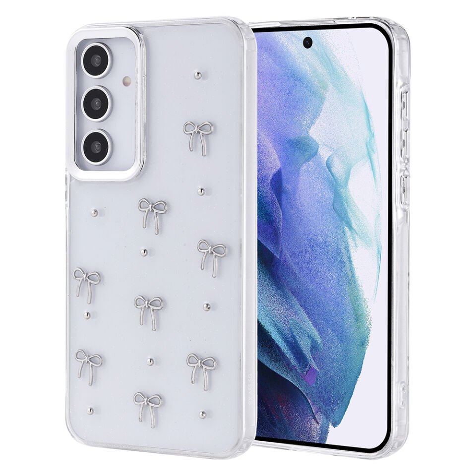 Galaxy A55 Kılıf Airbag Tasarımlı Simli Şeffaf HEPTEKİLETİŞİM Kutup Kapak