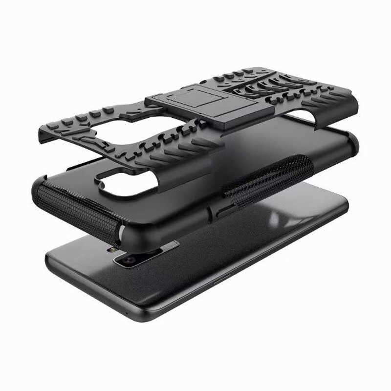 Samsung Galaxy S9 Plus Kılıf Standlı Korunaklı Silikon Kapak (hibrit) Beyaz
