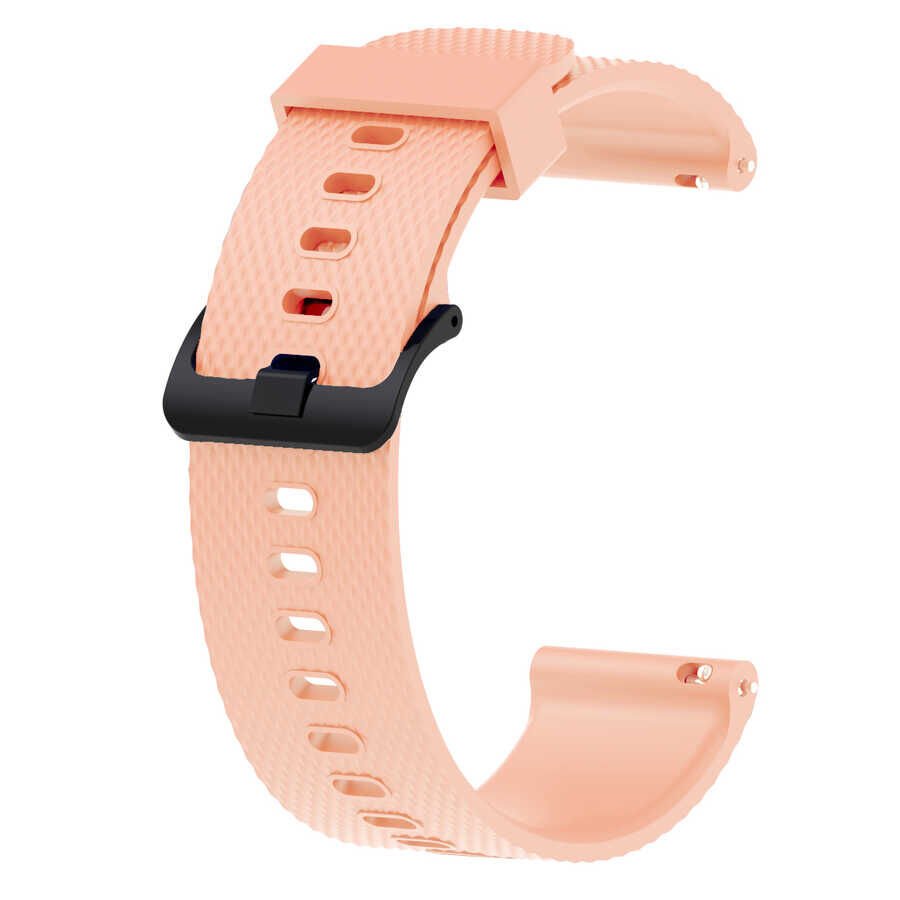 Samsung Gear S2 (20mm) Silikon Kordon Esnek Tasarım (KRD-46) Pembe Açık