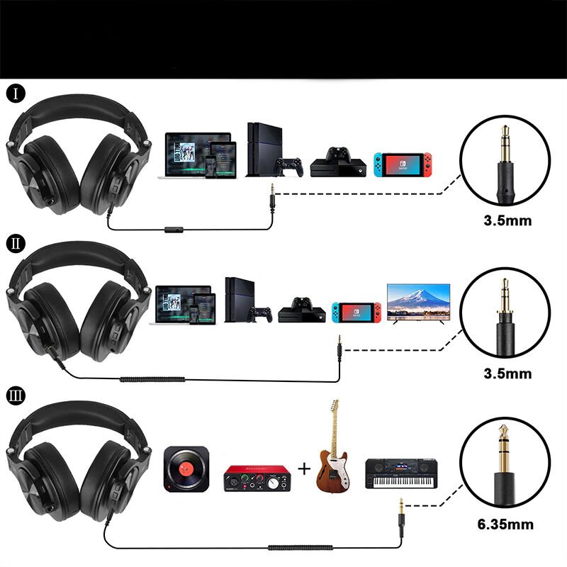 Hafif ve Portatif Kolayca Katlanıp Taşınabilir Dizayn (Oneodio A70 Bluetooth Kulaklık) Siyah