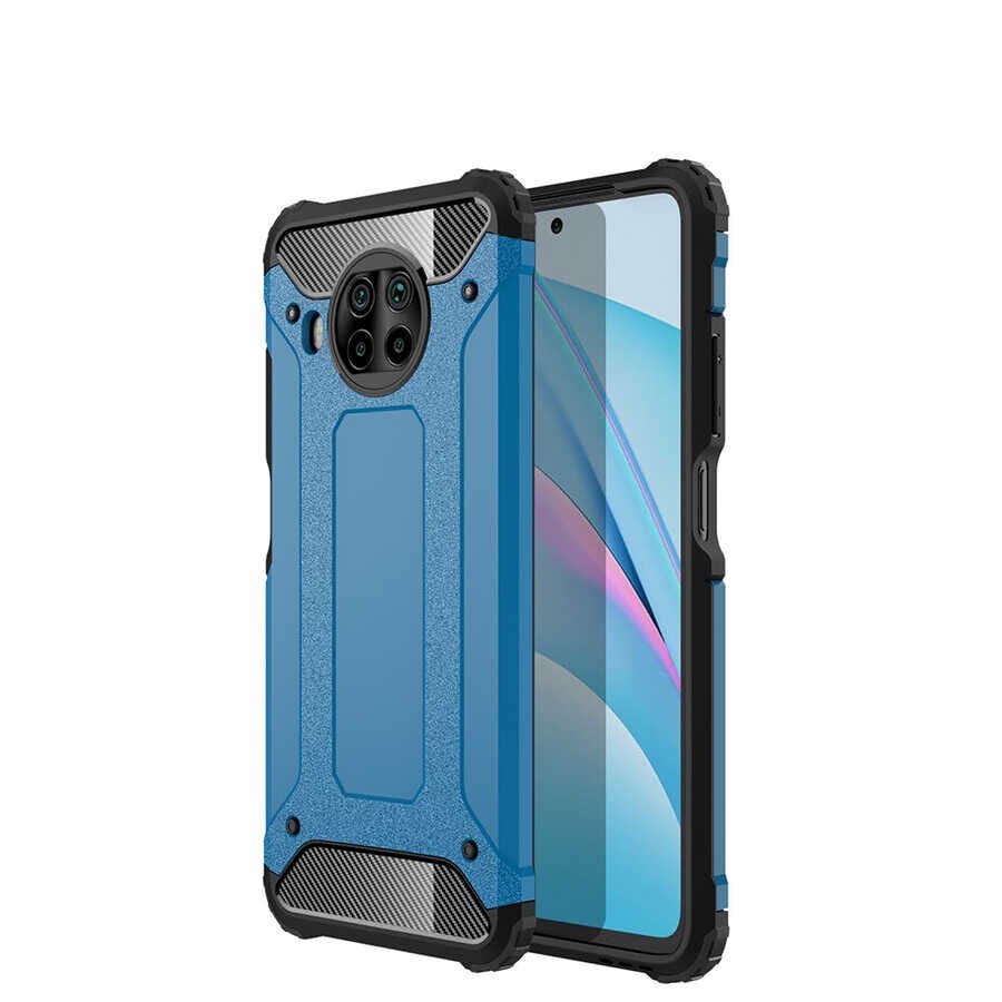 Xiaomi Redmi Note 9 Pro 5G Kılıf Armor Köşe Korumalı Çift Katman Tank Zırh Kapak (CRASH) Rose Gold