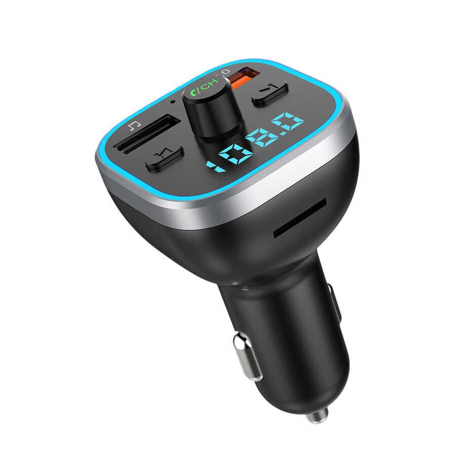 ZR-WP3C02 Bluetooth Transmitter Mp3 Araç Şarjı Siyah
