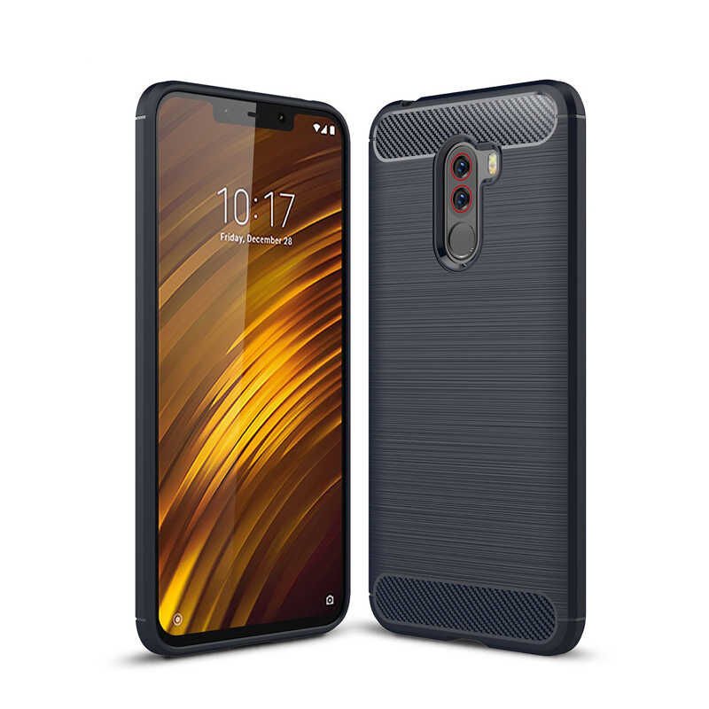 Xiaomi Pocophone F1 Kılıf Ultra Korunaklı Silikon Kapak (ROOM) Lacivert