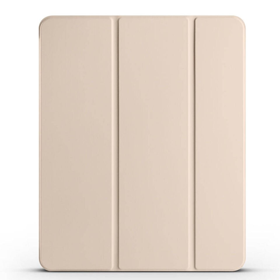 Apple iPad Air 13 2024 Kılıf Arkası Silikon Pu Deri 360 Korumalı Tasarım (SC.) Gold