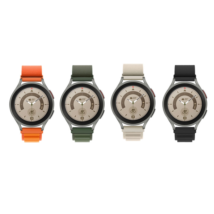 Samsung Gear S3 (22mm) Hasır Kordon Naylon Örgülü (KRD-74) Siyah