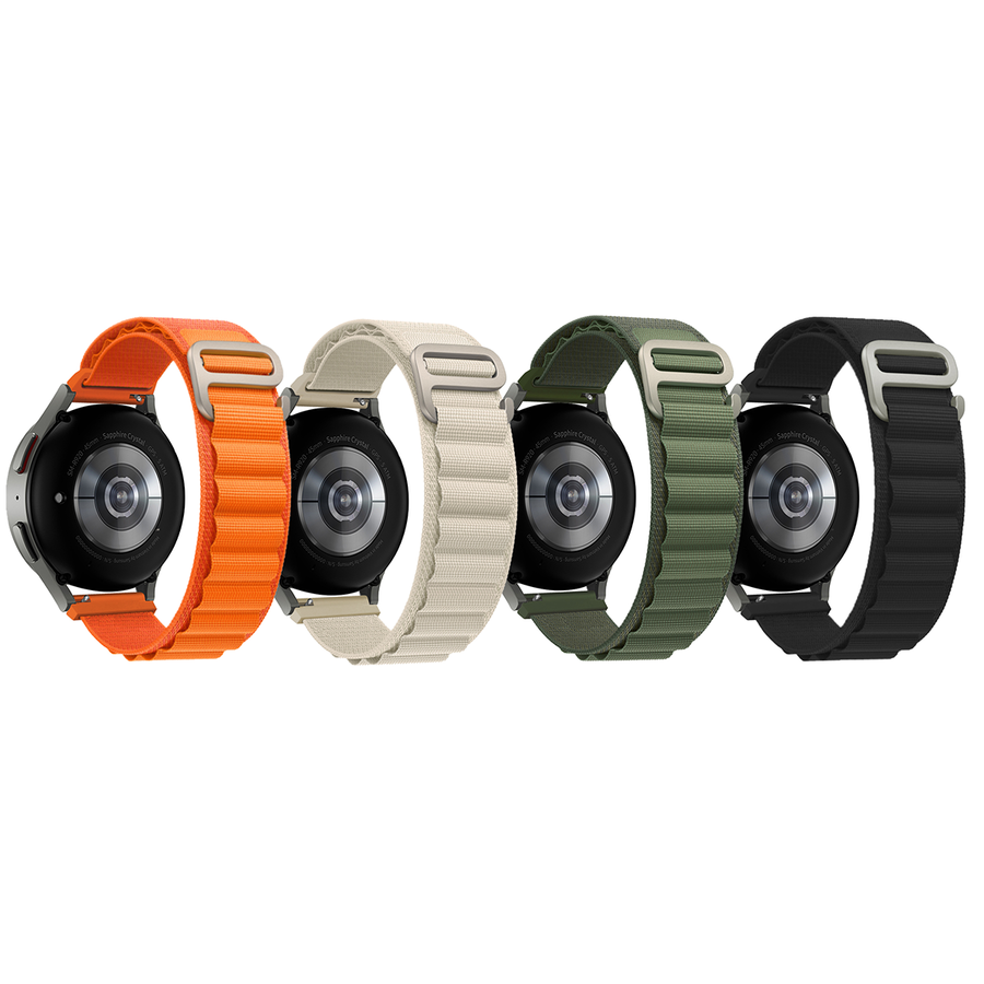 Samsung Gear S3 (22mm) Hasır Kordon Naylon Örgülü (KRD-74) Siyah