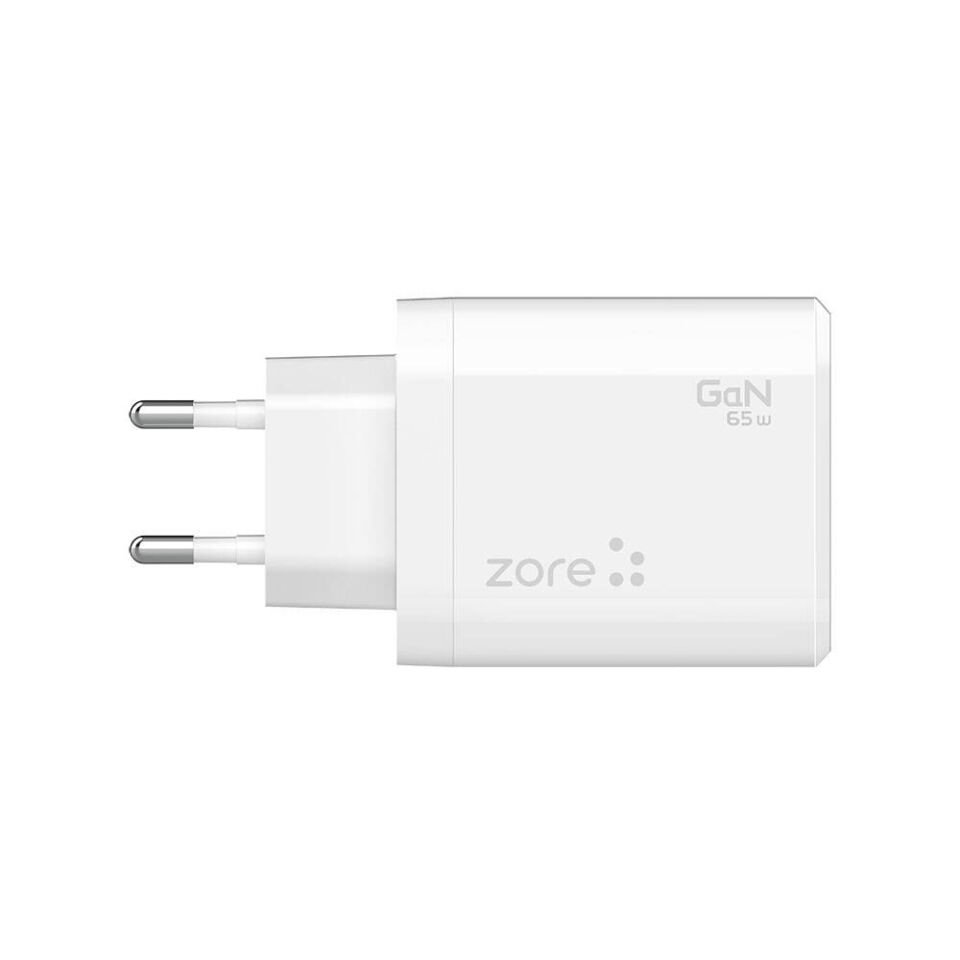 HEPTEKİLETİŞİM Always-01 GaN Tech Type-C PD4.0 USB-A QC3.0 Hızlı Şarj Özellikli Seyahat Şarj Başlığı 65W
