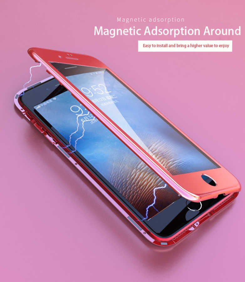 Apple iPhone SE 2020 Kılıf Voero 360 Magnet Kapak