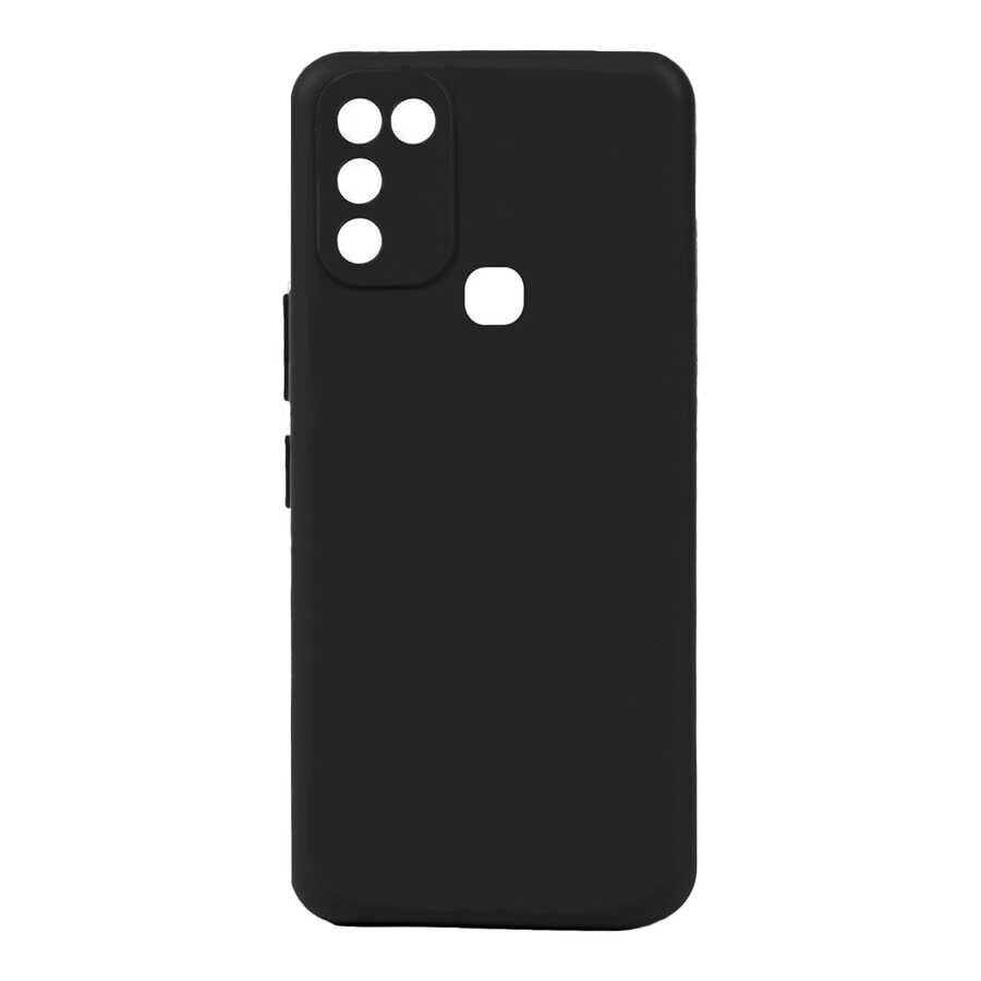 İnfinix Hot 10 Play Kılıf Kamera Korumalı Esnek Renkli Silikon Kapak (Biye) Kırmızı