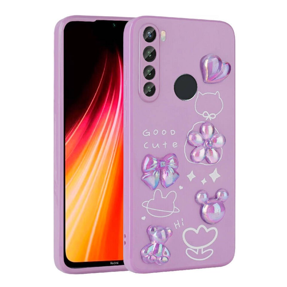 Xiaomi Redmi Note 8 Kılıf Kabartma Figürlü Parlak HEPTEKİLETİŞİM Toys Silikon Kapak