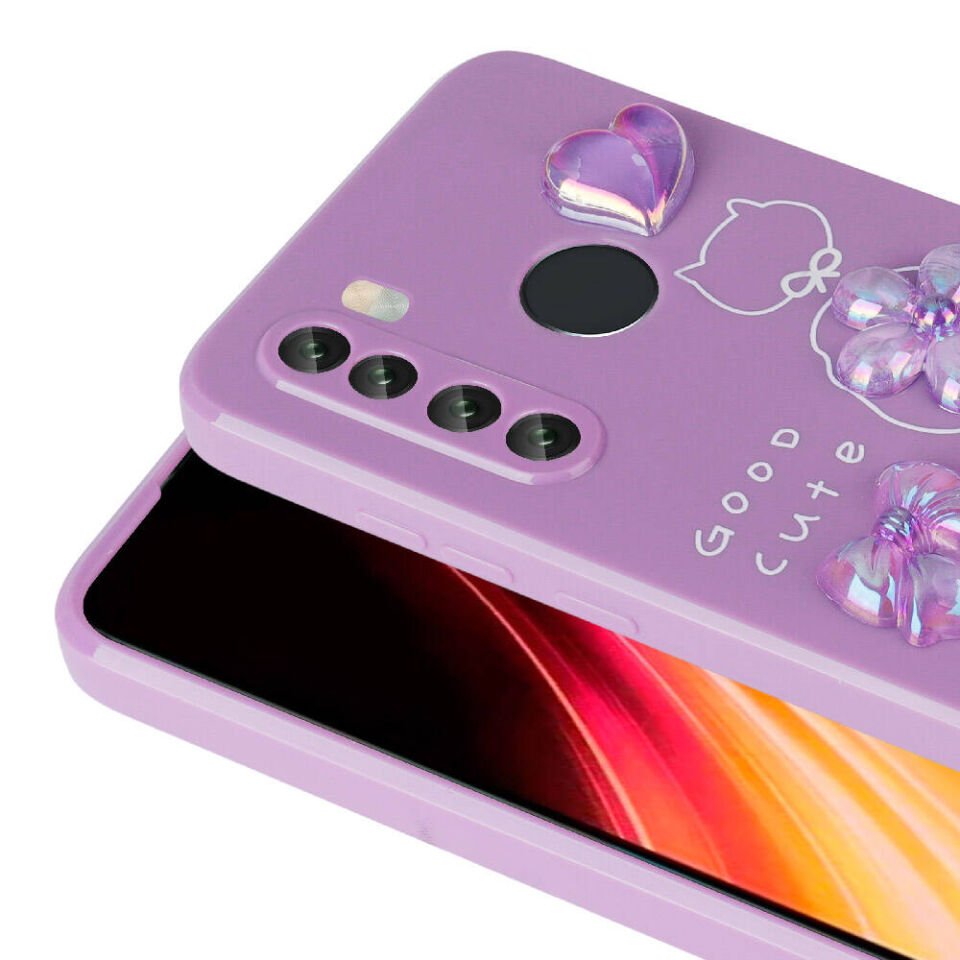 Xiaomi Redmi Note 8 Kılıf Kabartma Figürlü Parlak HEPTEKİLETİŞİM Toys Silikon Kapak