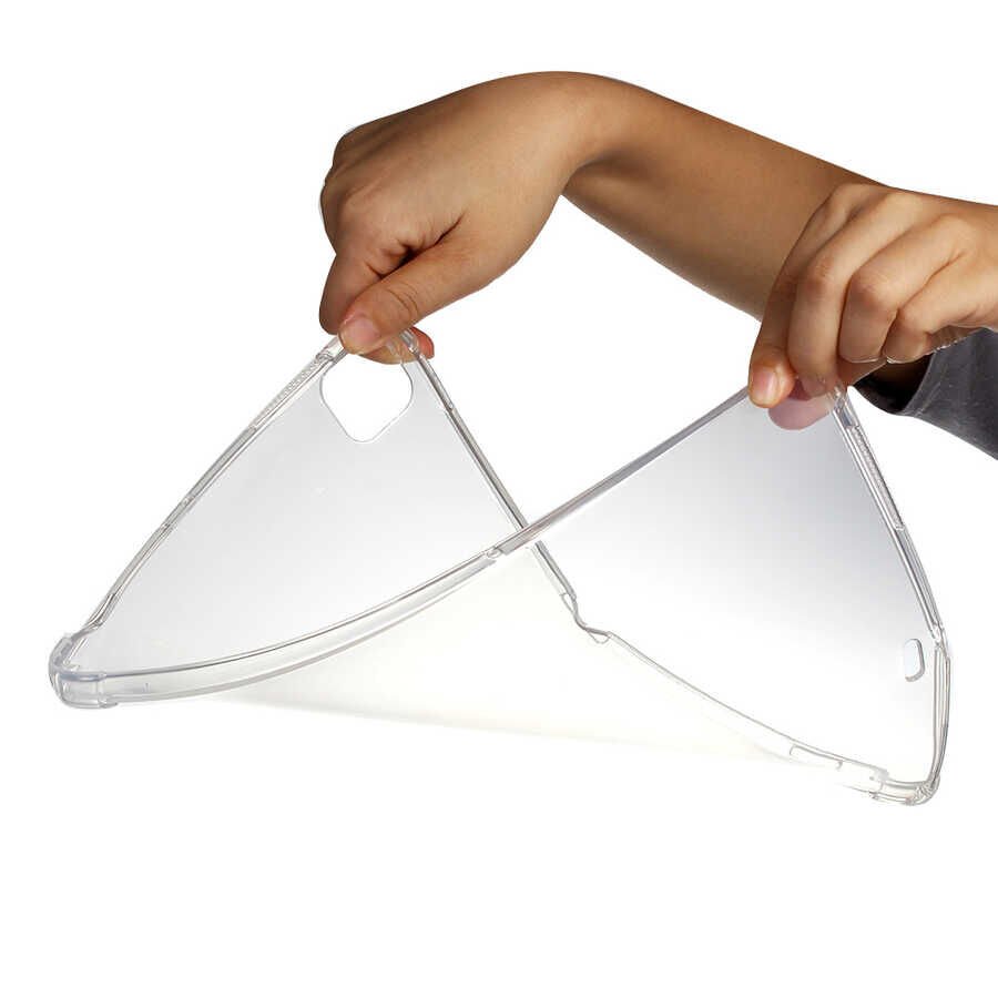 Apple Ipad Pro 12.9 5. Nesil 6. Nesil Şeffaf Tablet Kılıf Köşelerden Dayanıklı 2021 - 2022 (T-ANTİ) Renksiz
