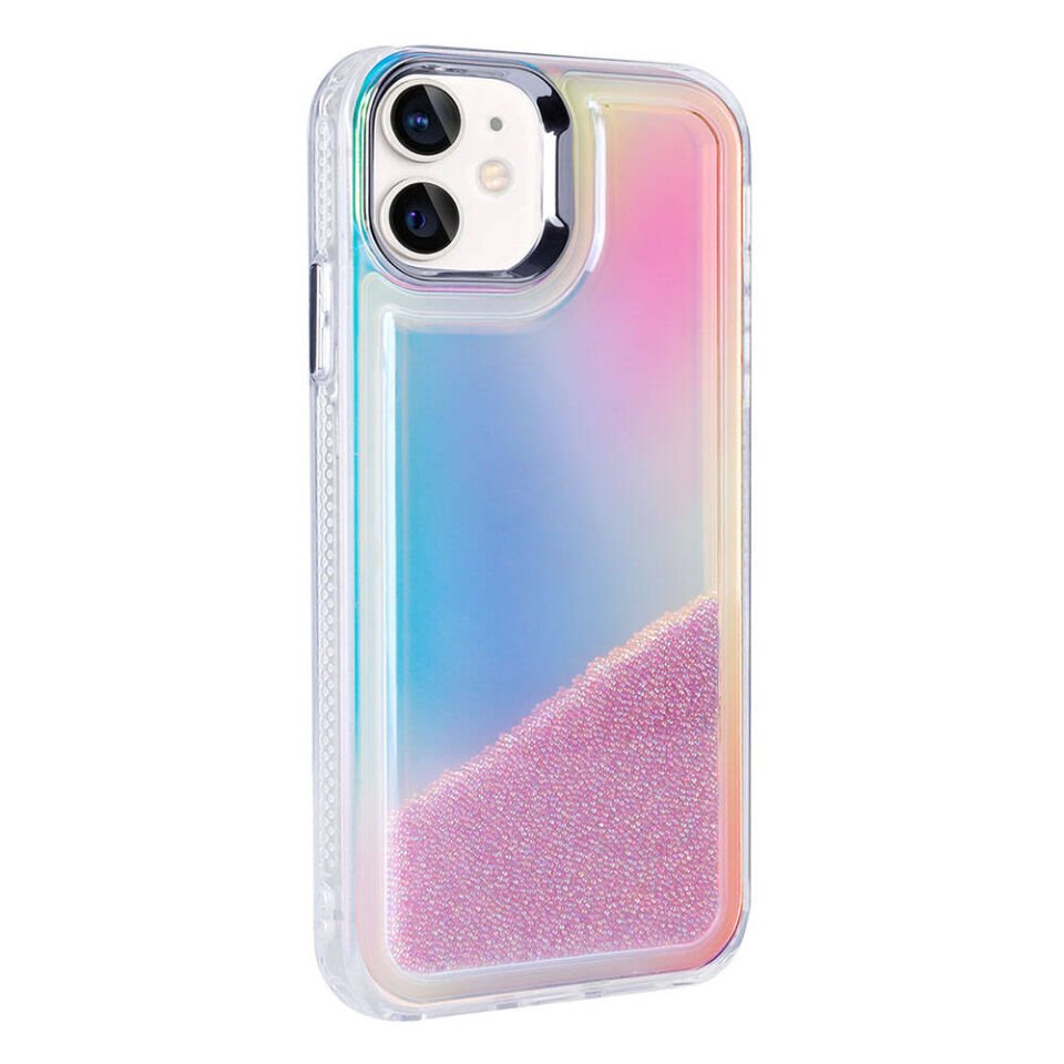 Apple iPhone 11 Kılıf Airbagli Renkli Arka Yüzey Boncuk Tasarımlı HEPTEKİLETİŞİM Kumul Kapak