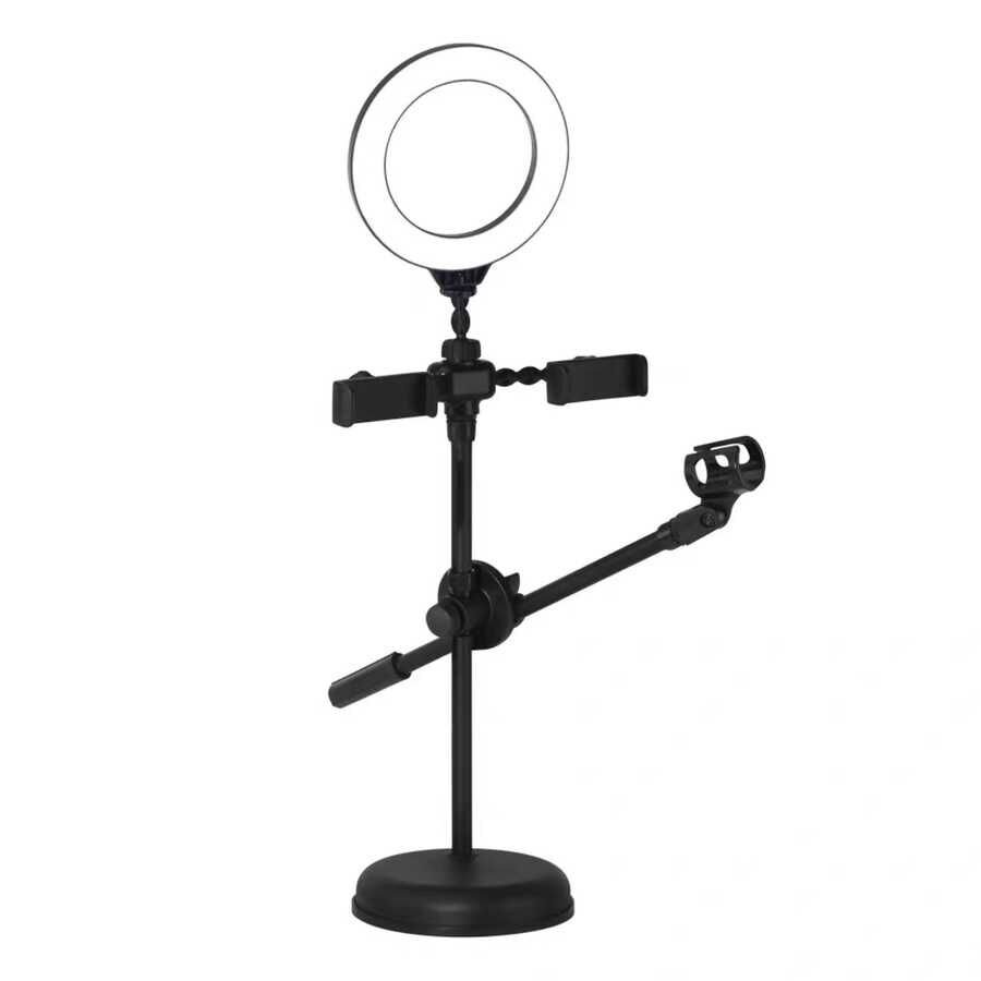 HEPTEKİLETİŞİM Dual Big Light Işıklı Telefon Tutucu 16 cm Ring Light