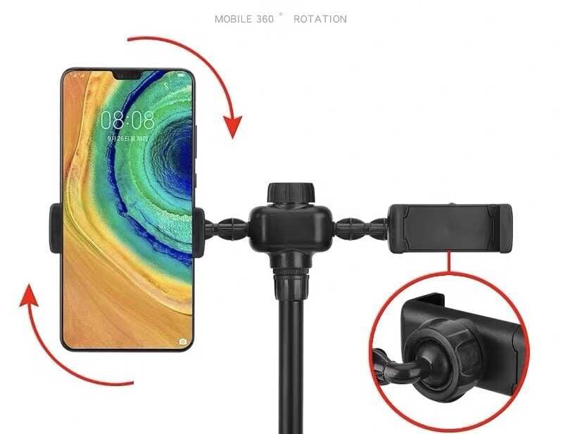 HEPTEKİLETİŞİM Dual Big Light Işıklı Telefon Tutucu 16 cm Ring Light