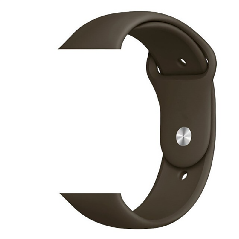 Apple Watch 2/3/4/5/6/7/8/se/ultra/nike 42mm 44mm 45mm 49mm Silikon Kordon (Klasik) 25-Cocoa