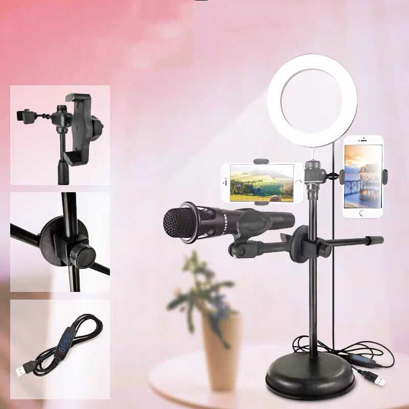 HEPTEKİLETİŞİM Dual Small Light Işıklı Telefon Tutucu 9cm Ring Light