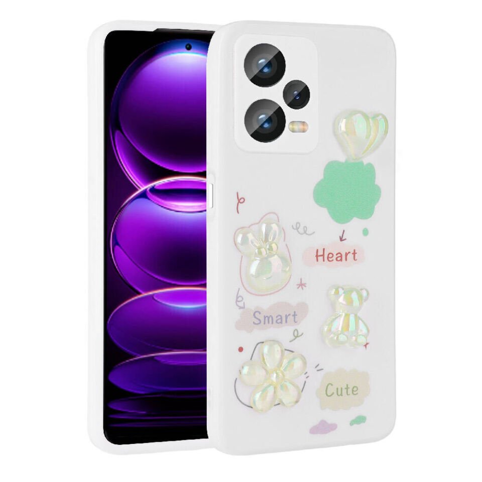 Xiaomi Redmi Note 12 Pro 5G Kılıf Kabartma Figürlü Parlak HEPTEKİLETİŞİM Toys Silikon Kapak