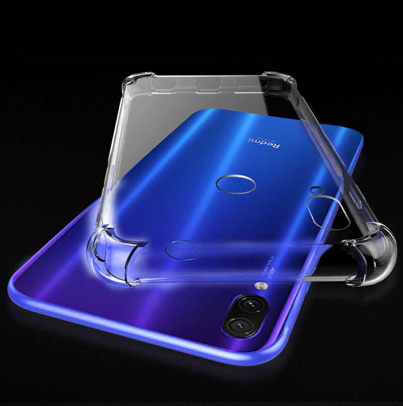 Xiaomi Redmi Note 7 Şeffaf Kılıf Köşelerde Darbelere Karşı Ultra Kalınlık (ANTİSHOCK) Renksiz