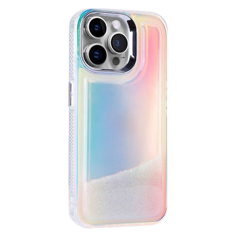 Apple iPhone 14 Pro Kılıf Airbagli Renkli Arka Yüzey Boncuk Tasarımlı HEPTEKİLETİŞİM Kumul Kapak