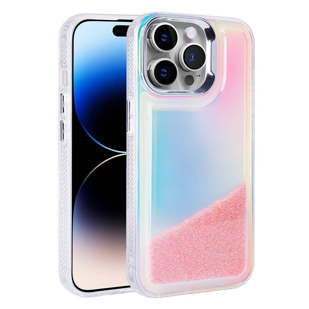Apple iPhone 14 Pro Kılıf Airbagli Renkli Arka Yüzey Boncuk Tasarımlı HEPTEKİLETİŞİM Kumul Kapak