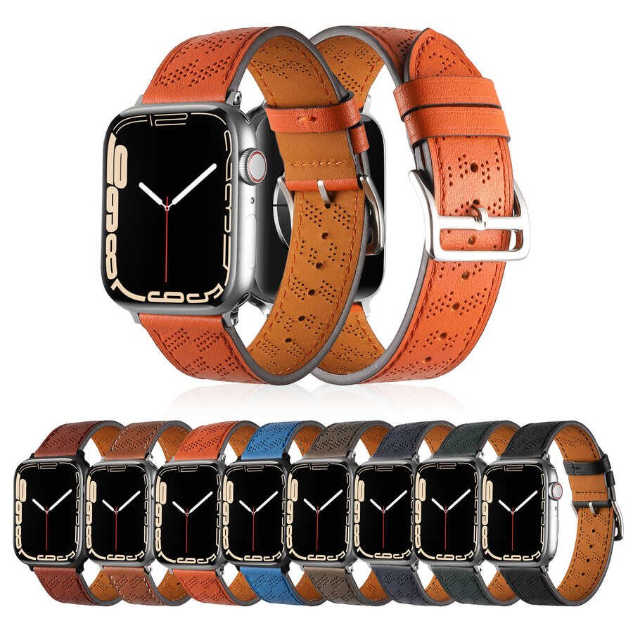 ​​​Apple Watch 40mm KRD-76 PU Deri Kordon Strap Kayış