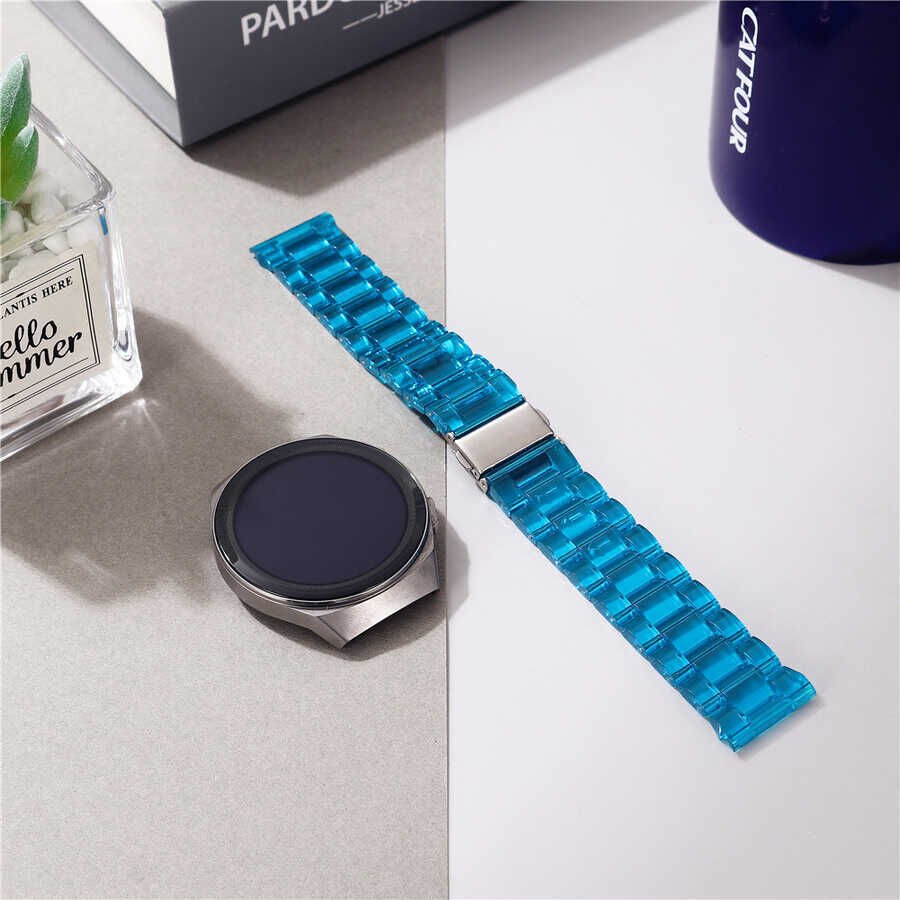 Samsung Gear S3 (22mm) Silikon Kordon Esnek Tasarım (KRD-27) Renksiz