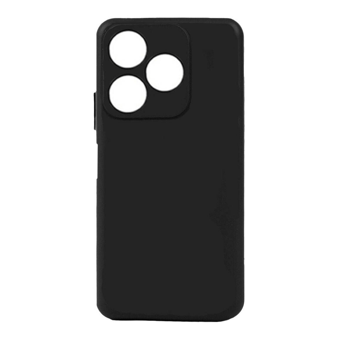 Realme C53 Kılıf Kamera Korumalı Esnek Renkli Silikon Kapak (Biye) Siyah