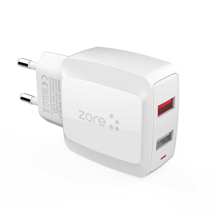 Vest Serisi V2 Micro 2 in 1 Şarj Seti Beyaz