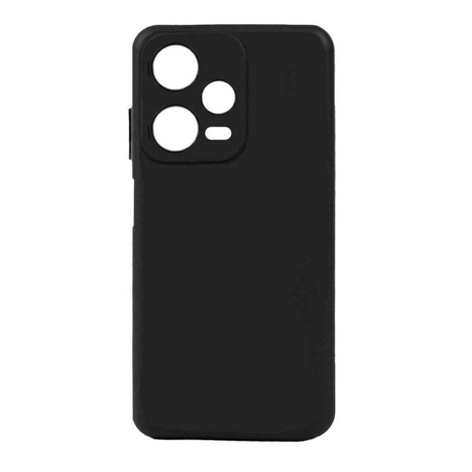 Xiaomi Redmi Note 12 Pro 5G Kılıf Kamera Korumalı Esnek Renkli Silikon Kapak (Biye) Siyah