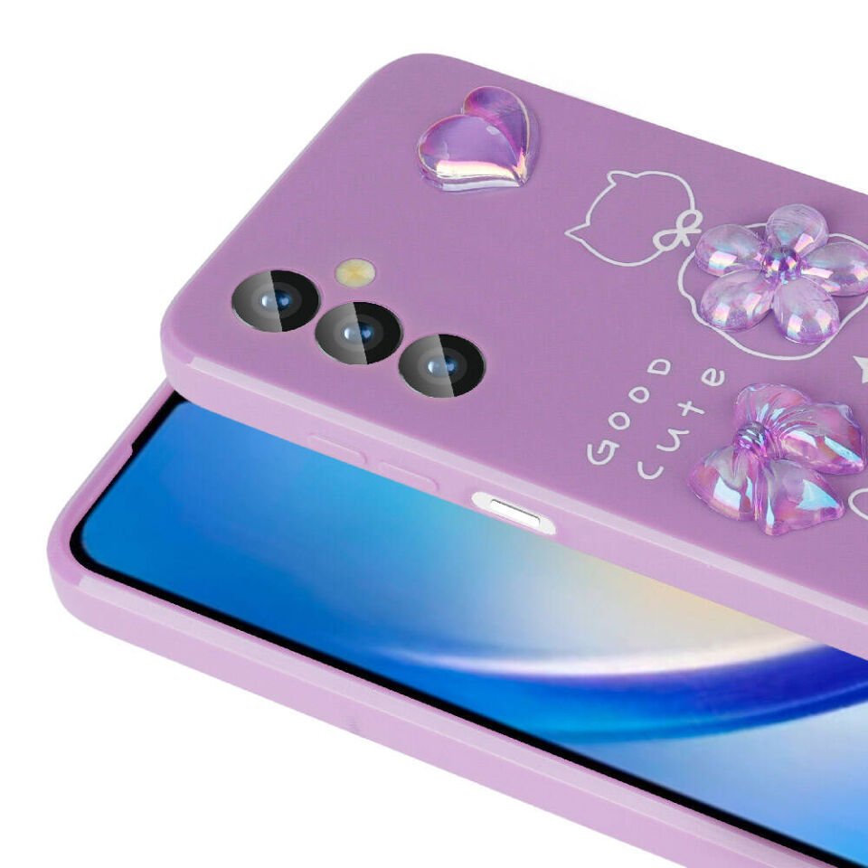 Samsung Galaxy A34 Kılıf Kabartma Figürlü Parlak HEPTEKİLETİŞİM Toys Silikon Kapak
