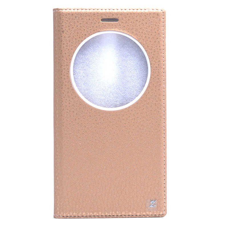 Asus Zenfone 2 Kapaklı Kılıf Mıknatıslı 360 Tam Korumalı (DOLCE) Gold