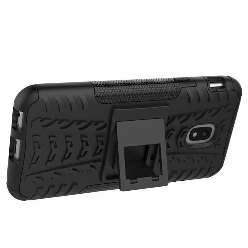 Samsung Galaxy J330 Pro Kılıf Standlı Korunaklı Silikon Kapak (hibrit) Beyaz