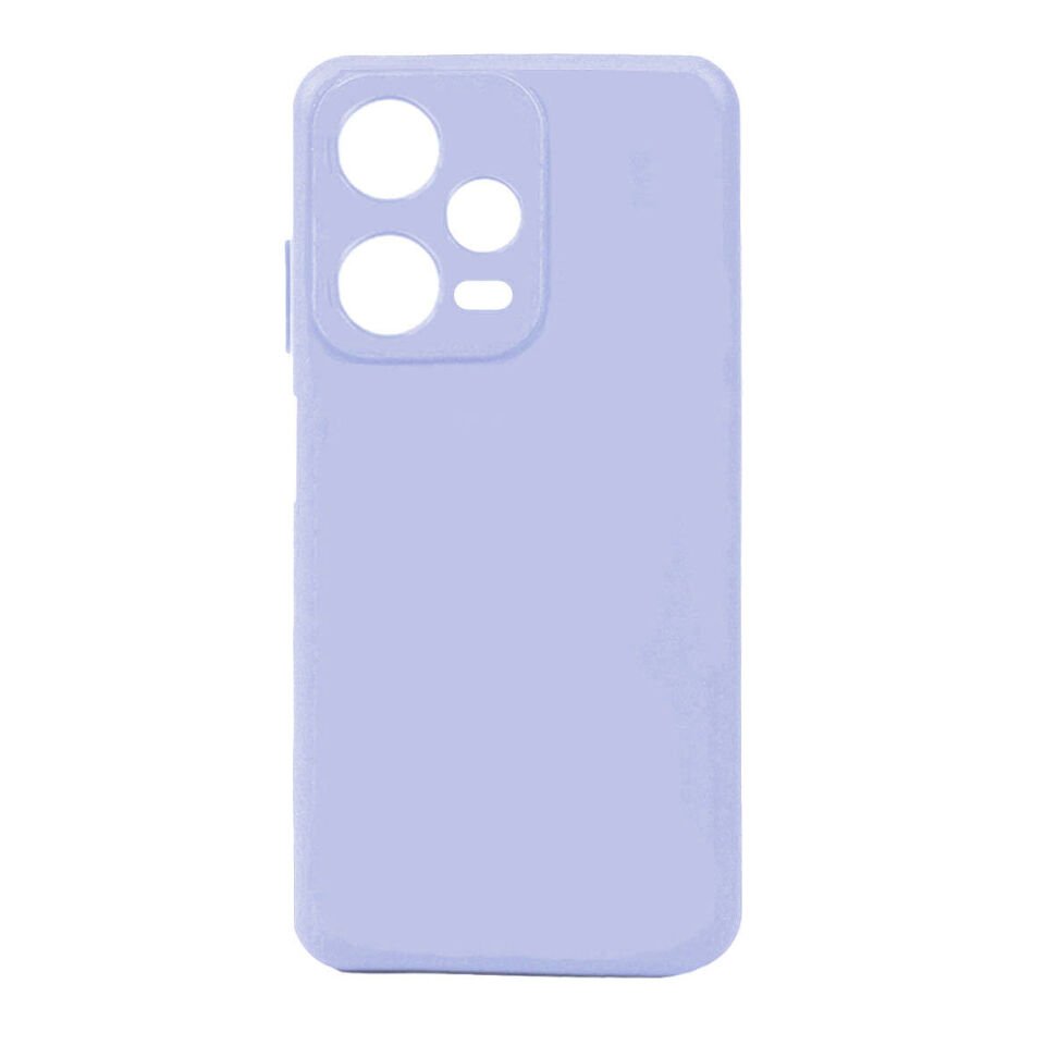 Xiaomi Redmi Note 12 Pro 5G Kılıf Kamera Korumalı Esnek Renkli Silikon Kapak (Biye) Lila