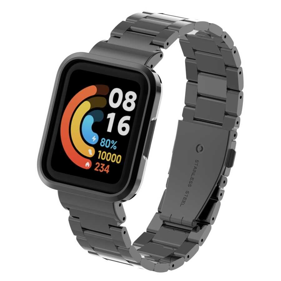 Xiaomi Redmi Watch (Mi Watch Lite) Metal Kordon Gösterişli Tasarım (KRD-60) Gümüş
